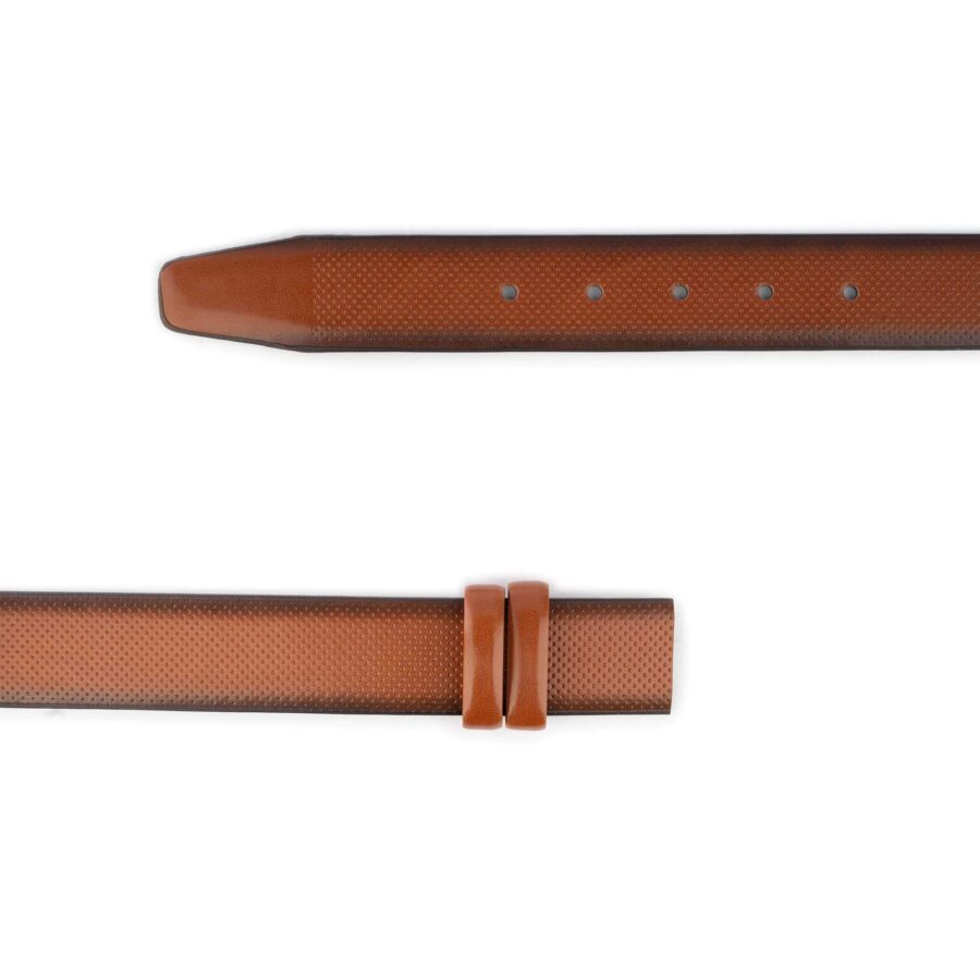 tobacco vegan belt strap for buckle perforated texture 2