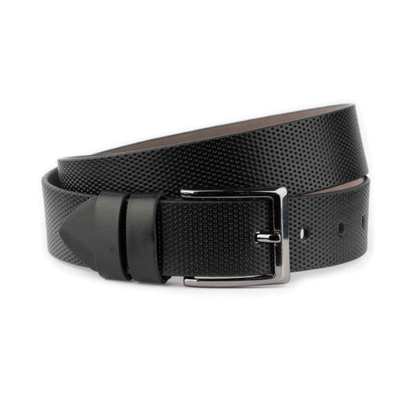 vegan mens belt casual dotted texture 4 0 cm 1 09 29062024TRC