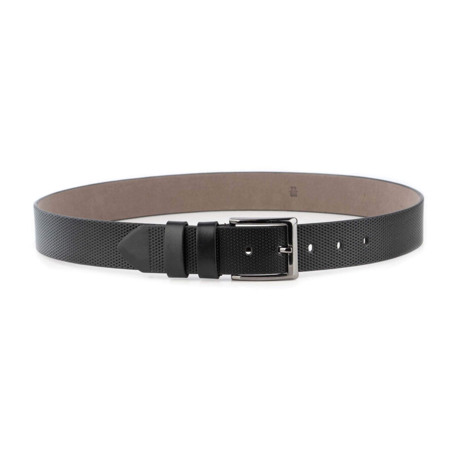 vegan mens belt casual dotted texture 4 0 cm 4