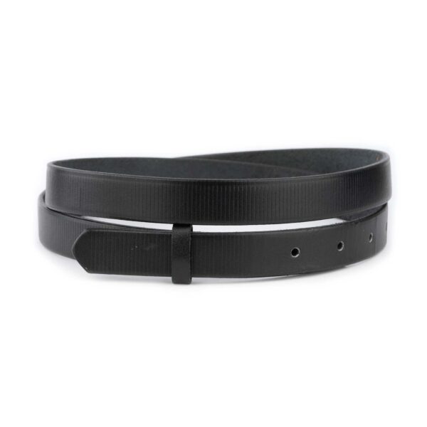 3 4 inch black belt strap for buckle stripe emboss 1 02 22062024 20CUT BLACLINE