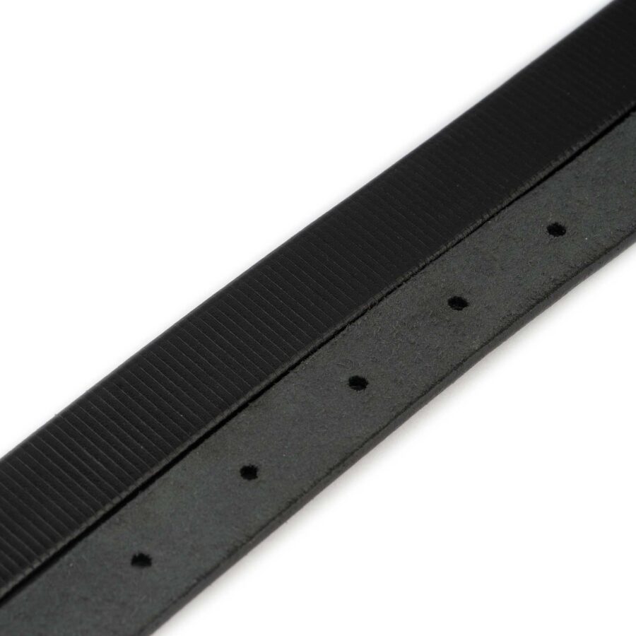 3 4 inch black belt strap for buckle stripe emboss 3