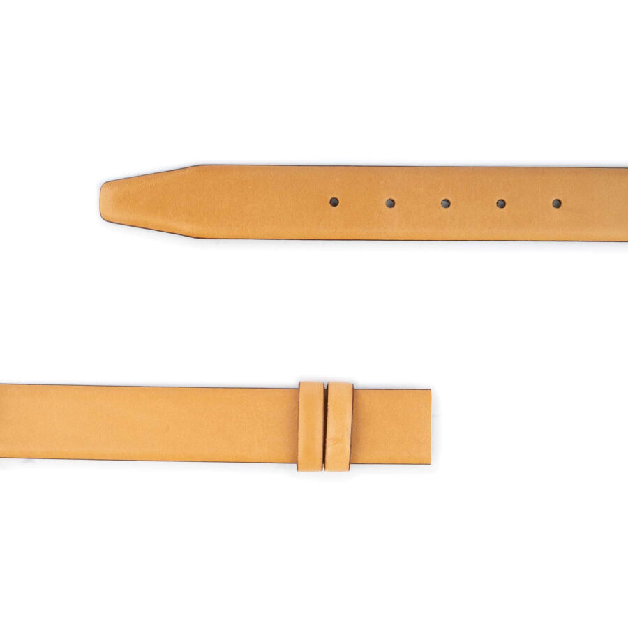 adjustable belt strap for buckle sand color leather 2