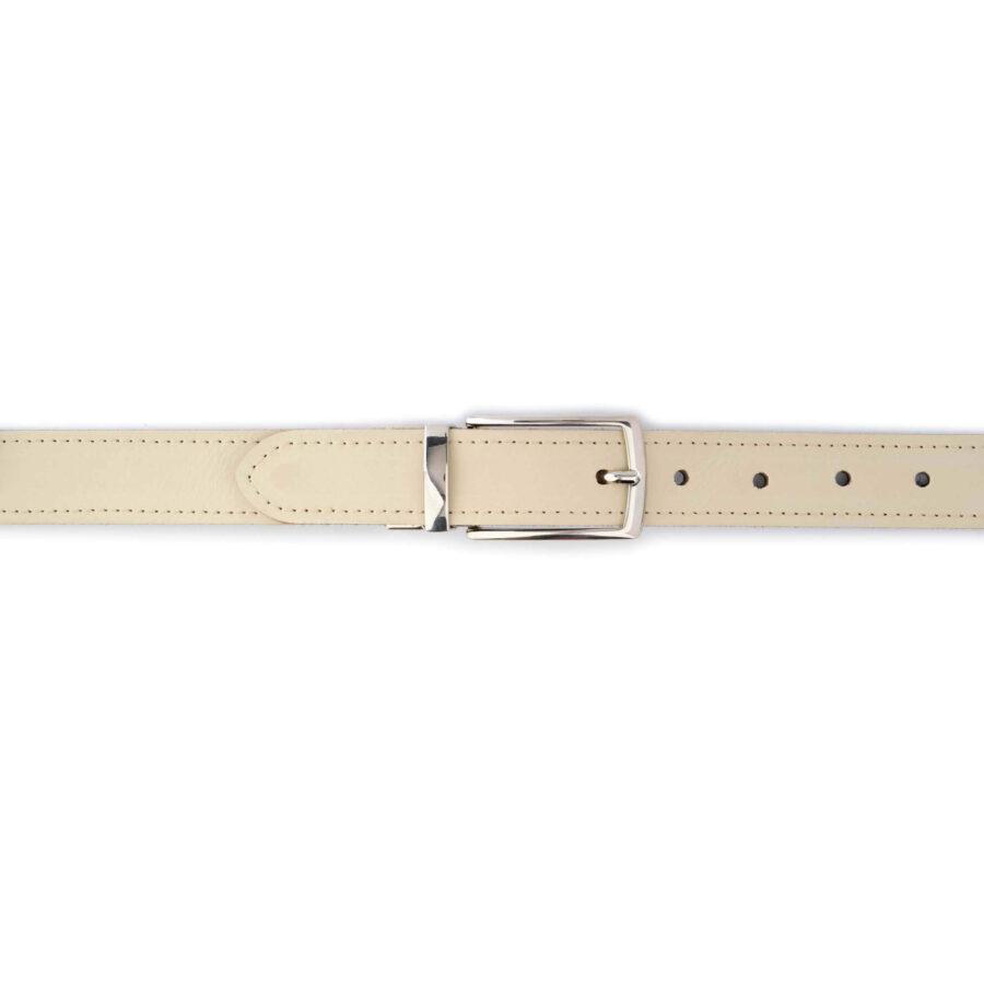 beige black mens belt reversible nickel bucke 3