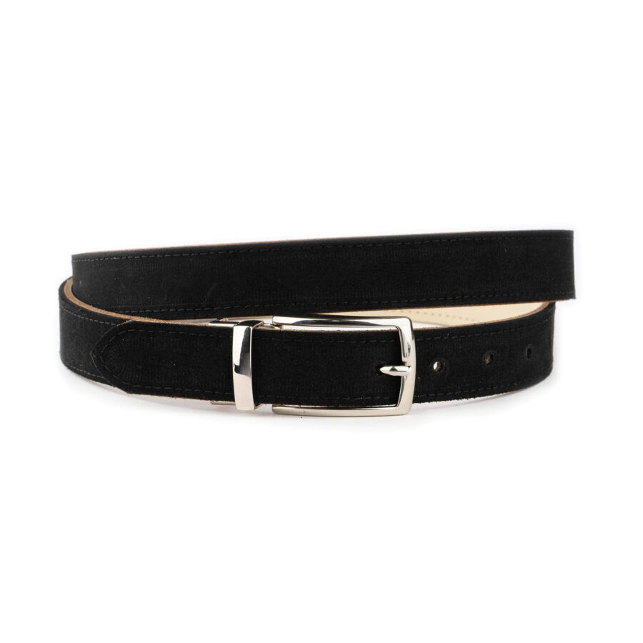 beige black mens belt reversible nickel bucke 6