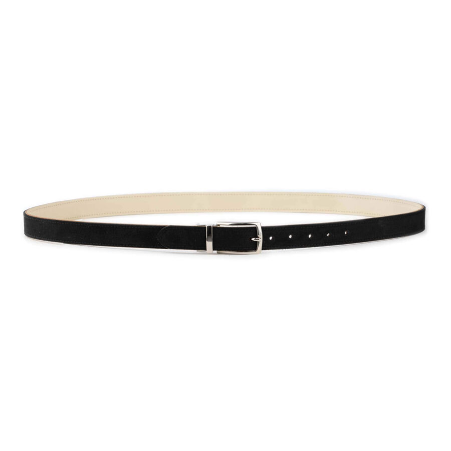 beige black mens belt reversible nickel bucke 7