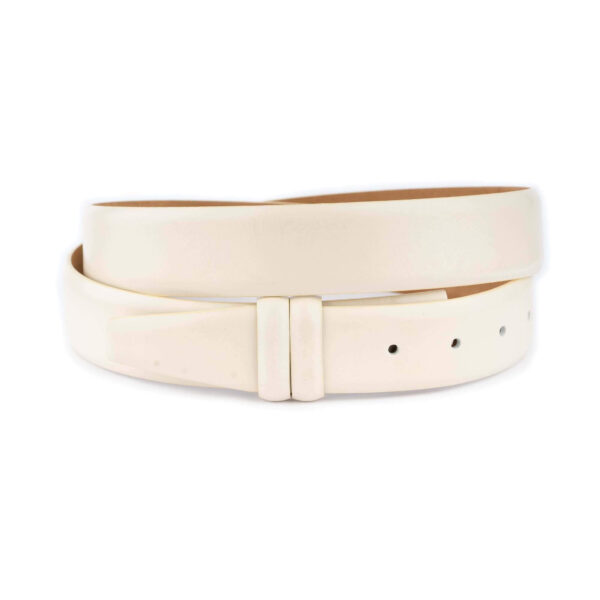 beige leather buckle strap replacement high quality 1 05 22062024 35CUT BEIGSMOO