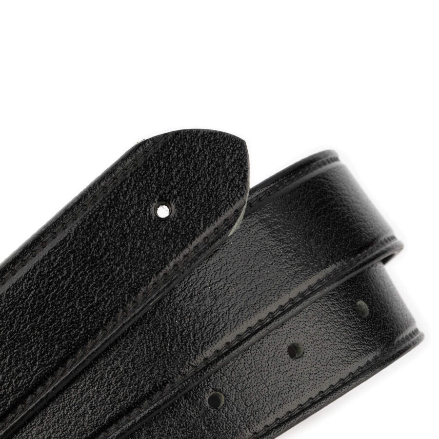 black belt leather strap for custom buckles 2