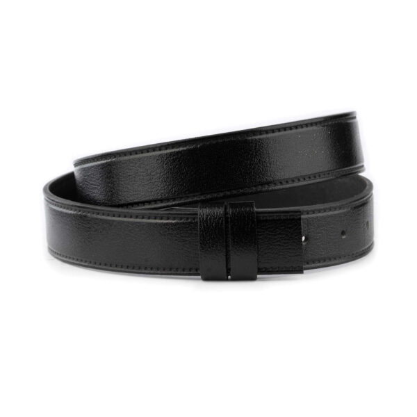 black buffalo leather adjustable belt strap for buckles 1 06 22062024 35CUT BLACBUFF