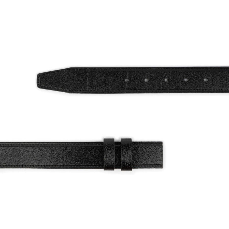 black buffalo leather adjustable belt strap for buckles 2