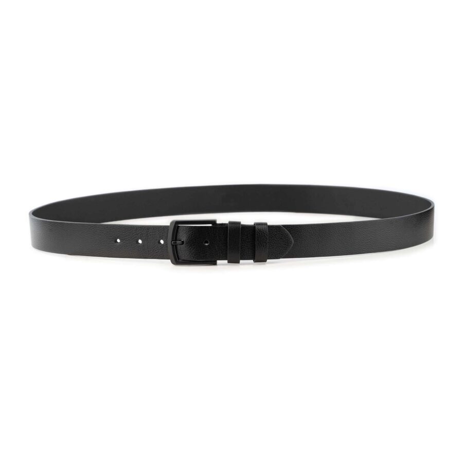 black buffalo leather belt for men 3 8 cm 1 02 01072024 38 BUFBLA