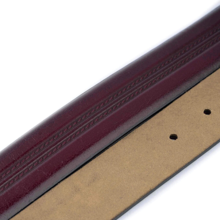 burgundy belt straps for designer buckles 3