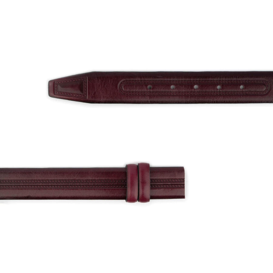 burgundy mens belt strap for designer buckles embossed calfskin 2