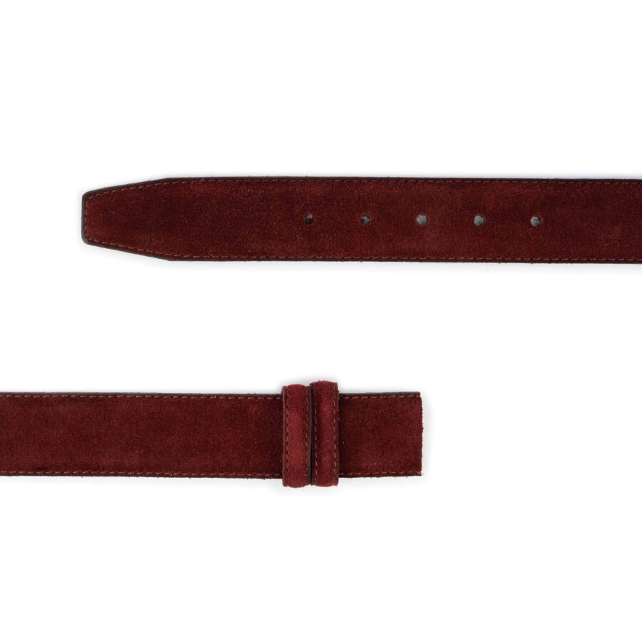 burgundy suede belts for custom buckles high quality 1 1 2 inch 2