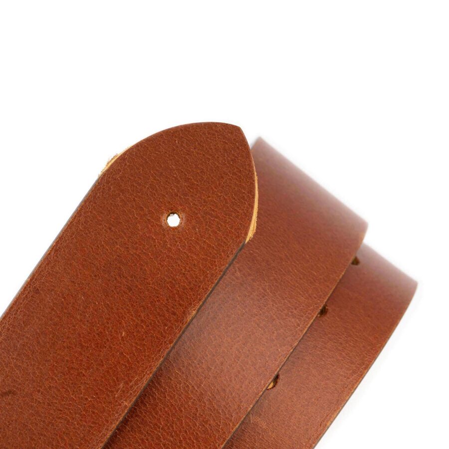 cognac leather leather strap for belt 3 8 cm 2