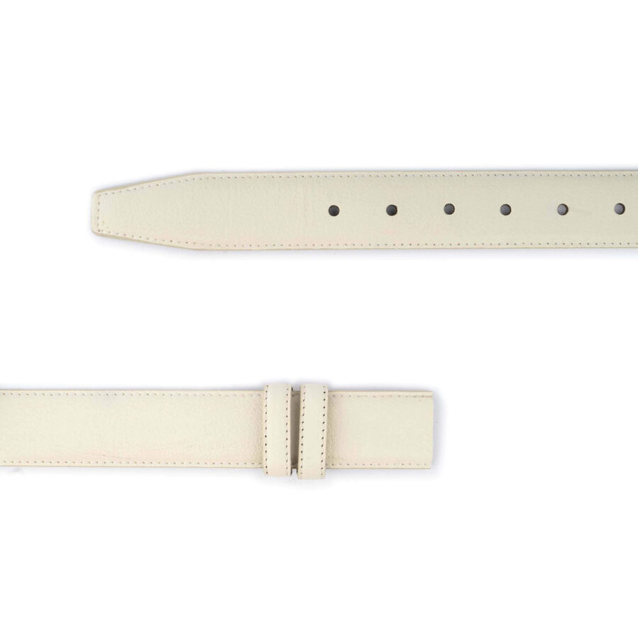 creme leather belt strap replacement grained leather 2