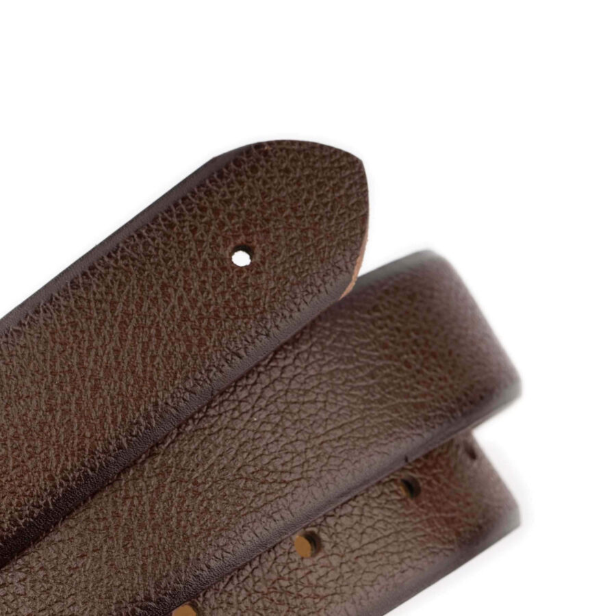 dark brown belts for custom buckles pebble leather 2