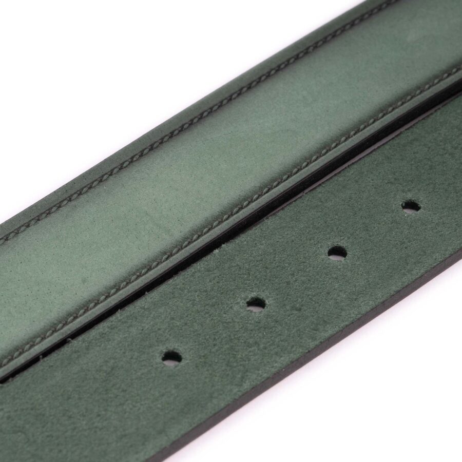 emerald green nubuck leather belt strap for designer buckle 3 8 cm 3