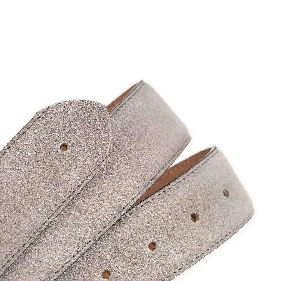 light gray suede mens belt strap 3 8 cm replacement 2