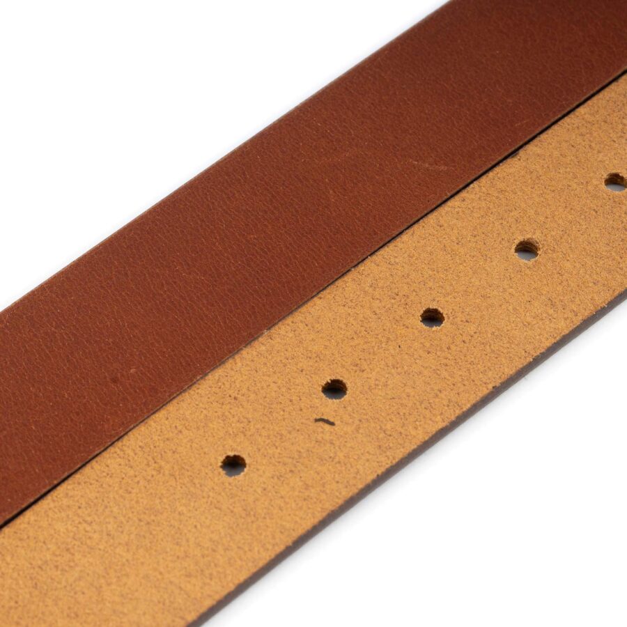 mens casual belt for denim tan brown thick leather 2