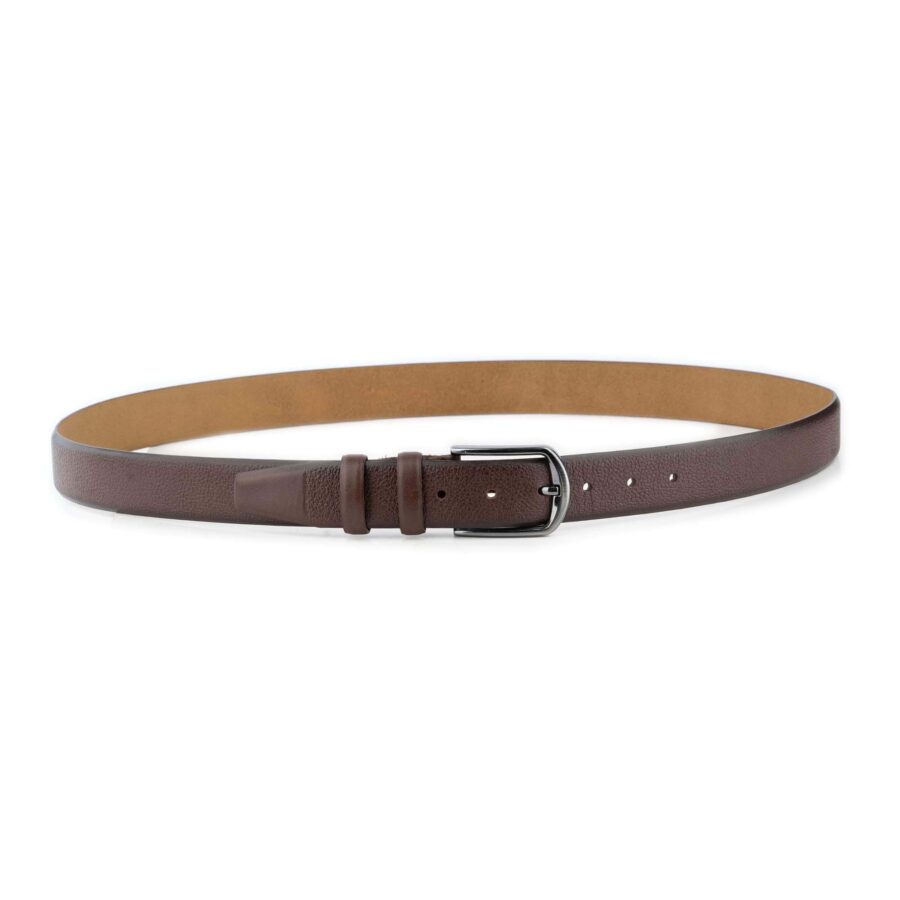 mens stylish belt brown leather grained texture 1 14 01072024 35 GRAIBROW