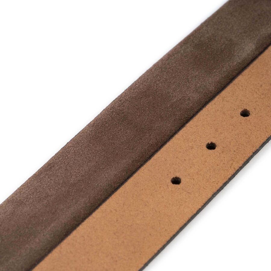 middle brown suede belt strap for buckle adjustable 3