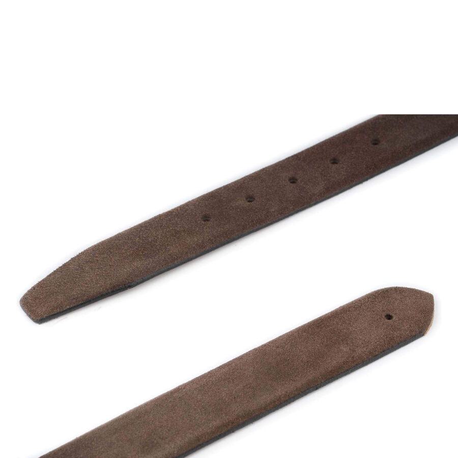 quality belt straps for buckles medium brown suede leather 2