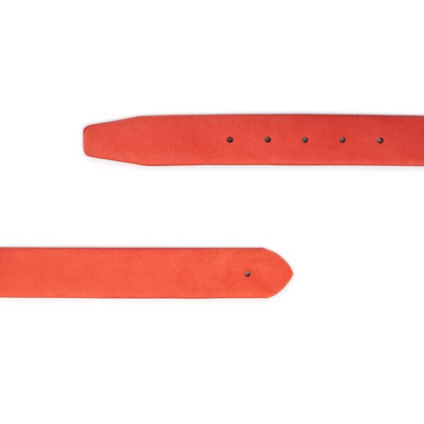 red nubuck leather belt strap replacement for buckles 1 01 22062024 35HOL BREDNUBU