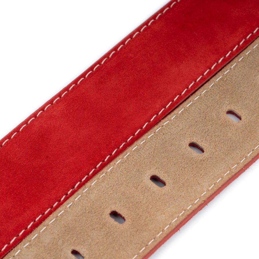 red suede casual belt high quality wide 4 5 cm 2