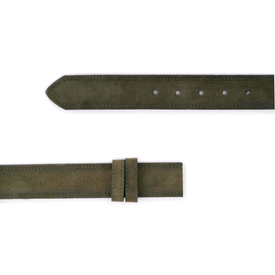 replacement belt strap olive green suede leather 3 8 cm 2