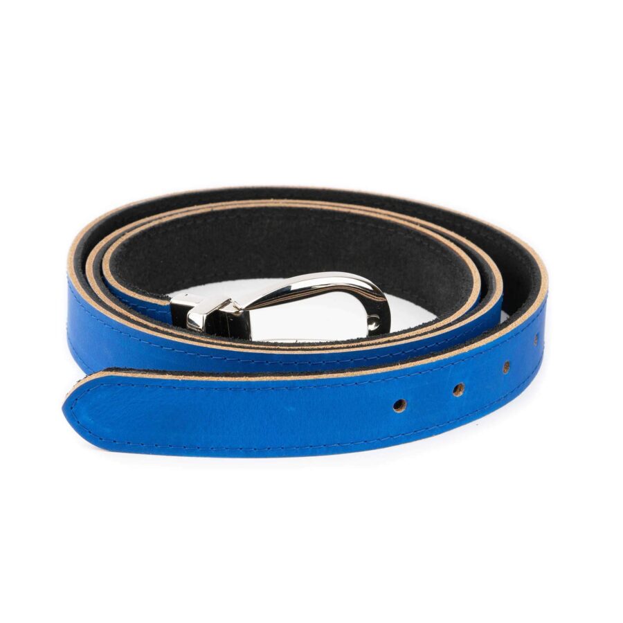 reversible belt womens leather royal blue black suede 10