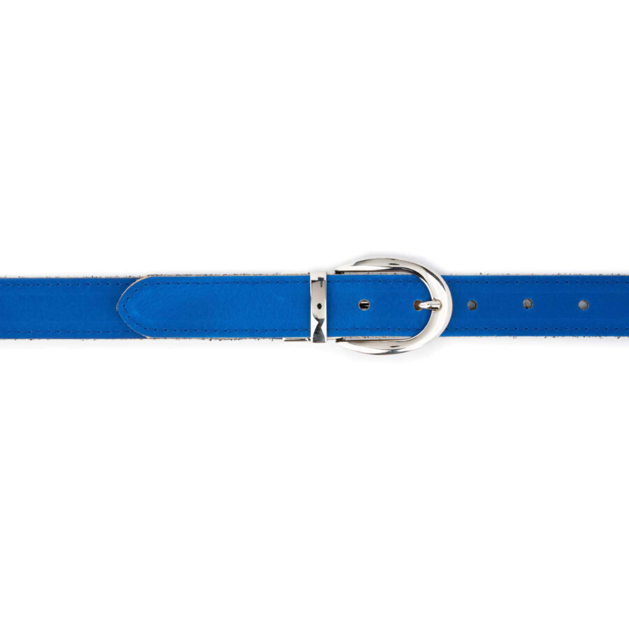 reversible belt womens leather royal blue black suede 3