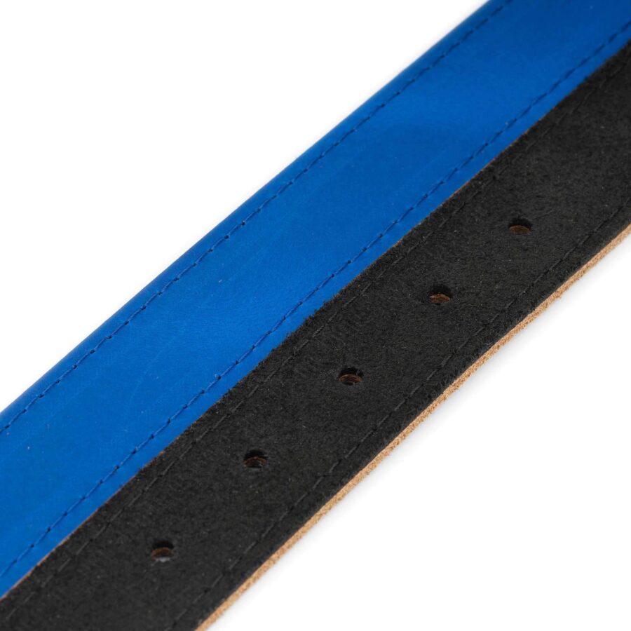 reversible belt womens leather royal blue black suede 5