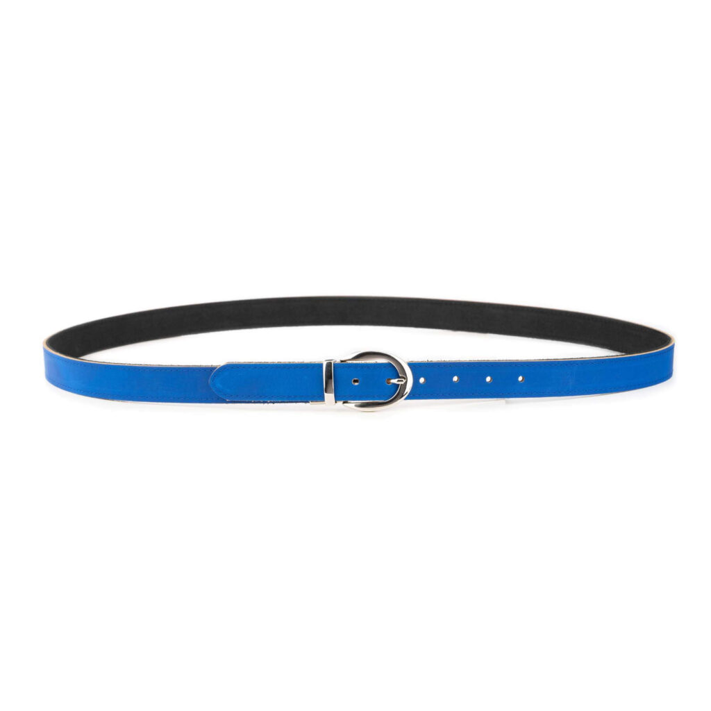 reversible belt womens leather royal blue black suede 8