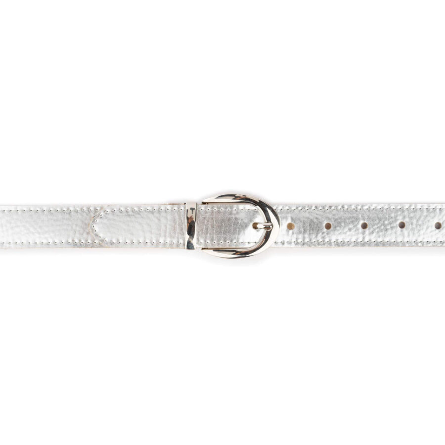 reversible belt womens silver gold genuine leather 3