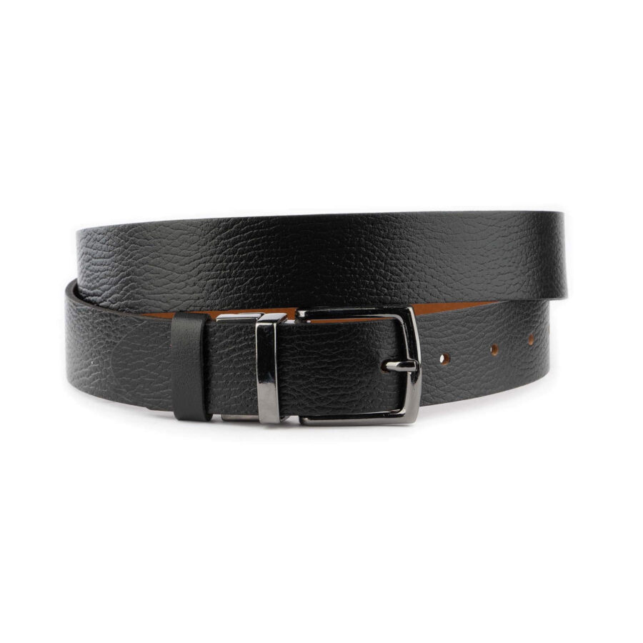 reversible trendy belts men black light brown leather 6