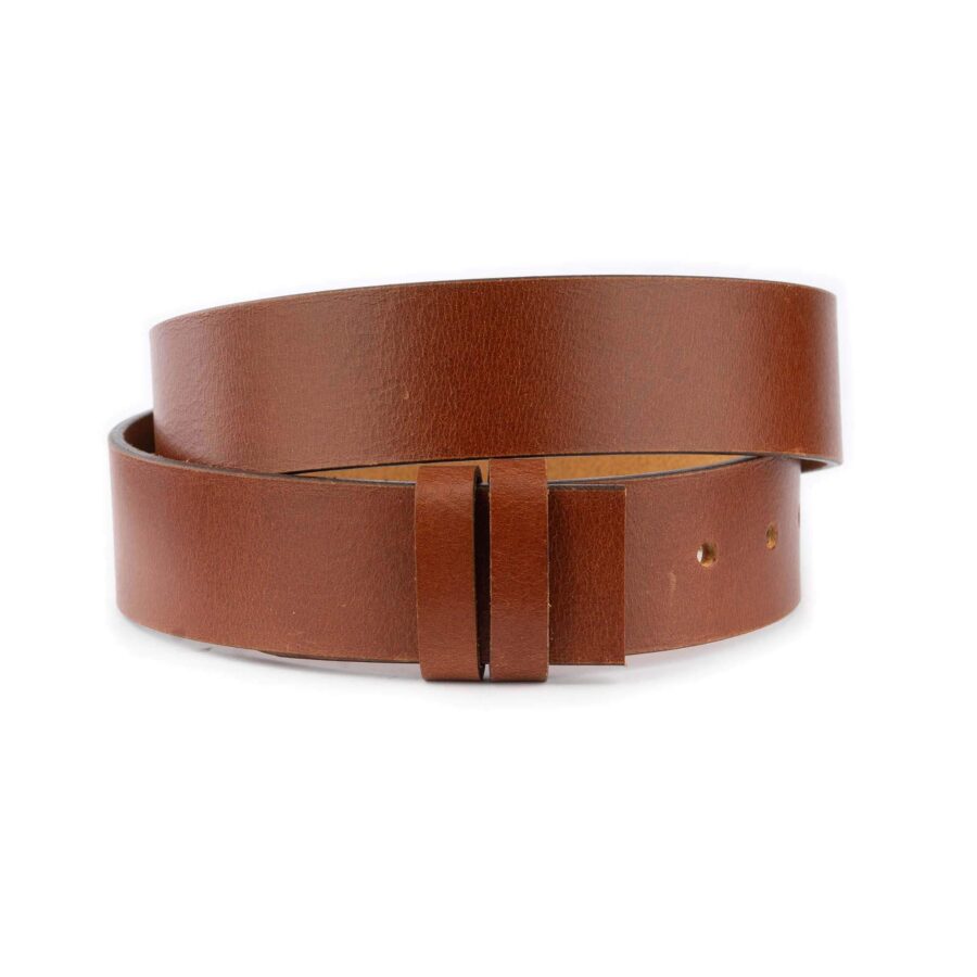 tan belt straps without buckle 3 8 cm real leather 1 27 22062024 38CUT COGNSMOO