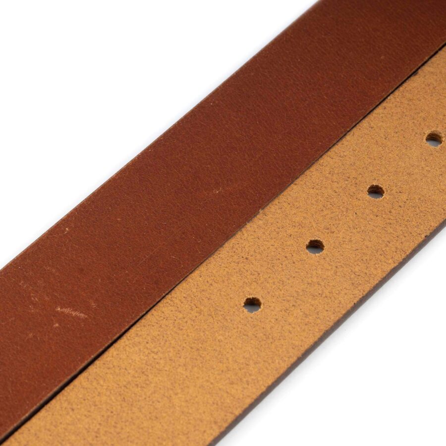 tan belt straps without buckle 3 8 cm real leather 3