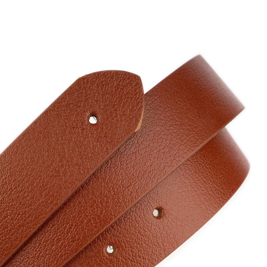 tan buffalo leather strap for belt 3 2 cm 2