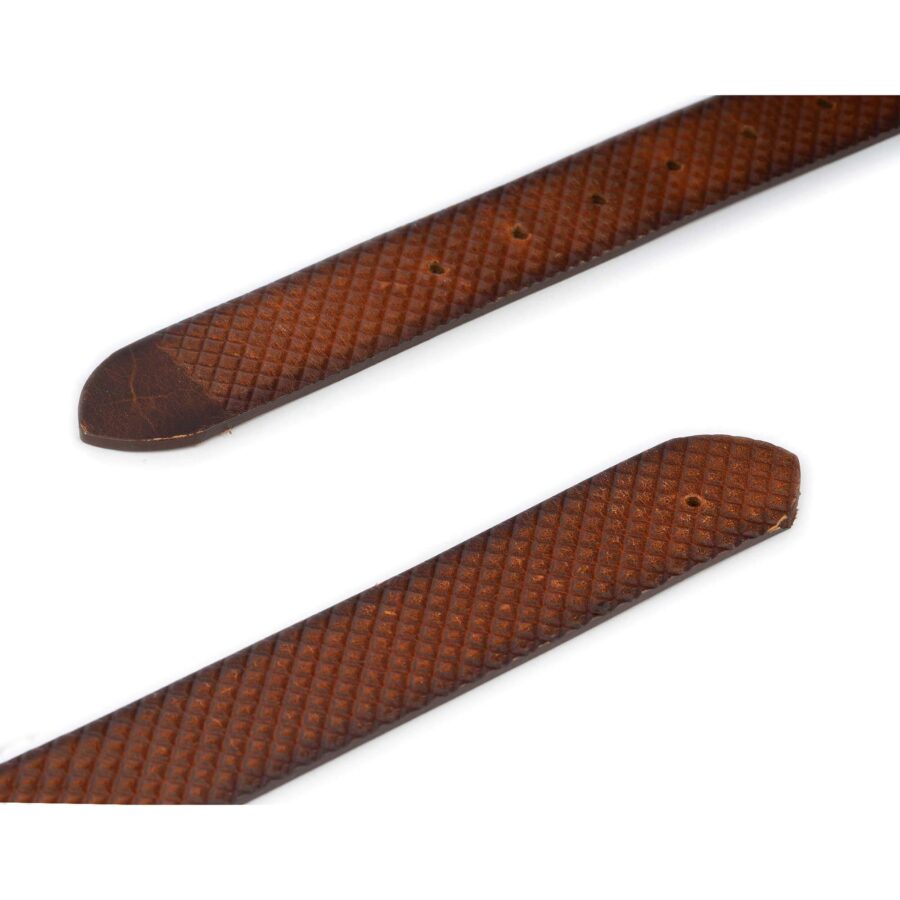 tan check texture replacement belt strap for mens buckles 2