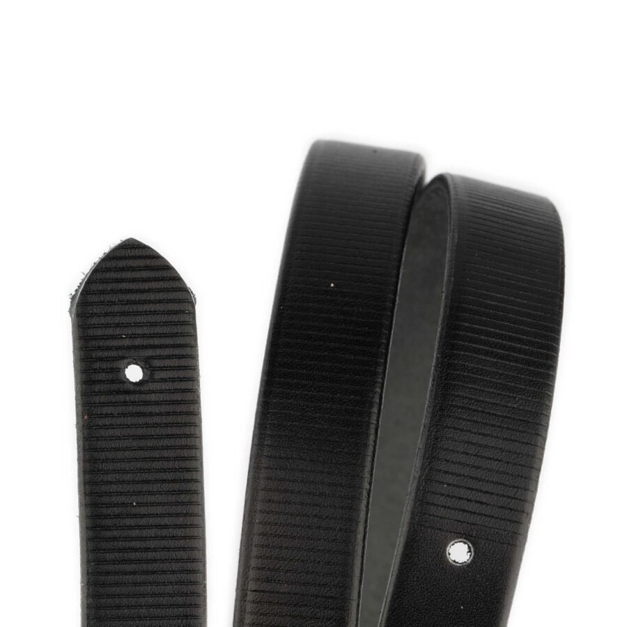 thin leather strap for belt with vertical lines 2 0 cm 2