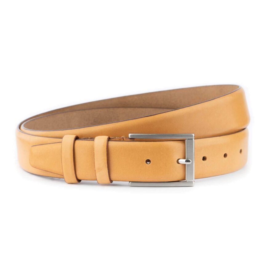 trend sand leather belt for men high quality 4