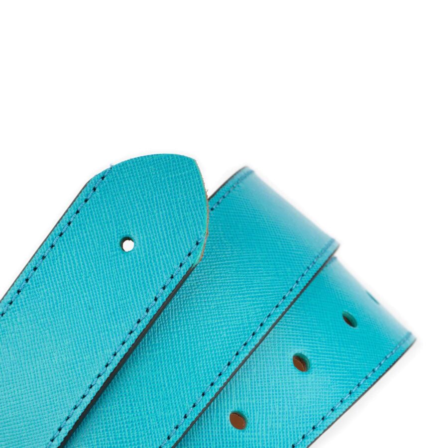 turquoise saffiano belt strap replacement for buckles 3 8 cm 2