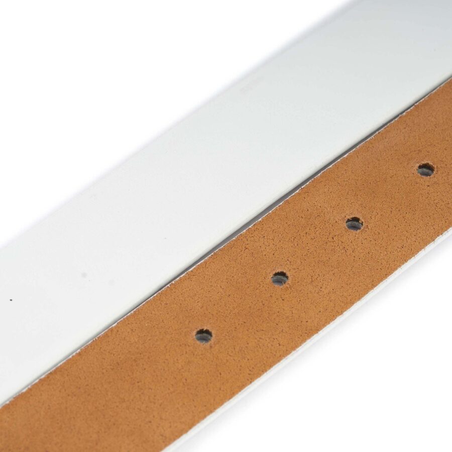 white belt strap replacement genuine leather 1 3 8 inch 3 1