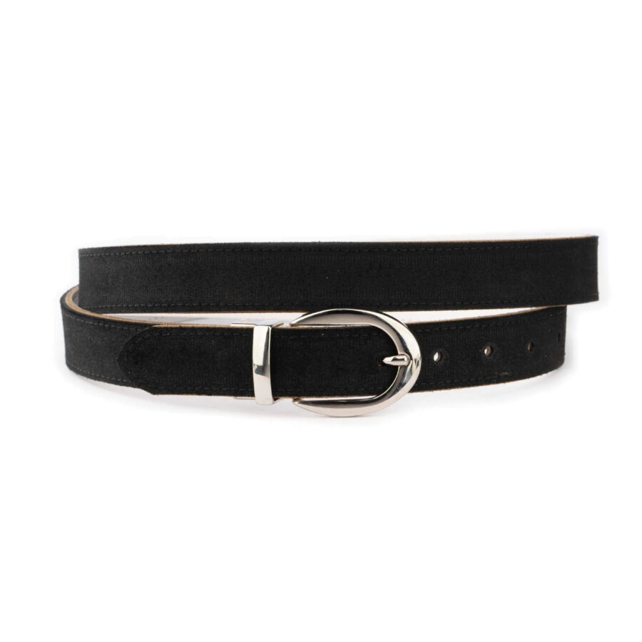 white black womens reversible leather belt oval buckle 7