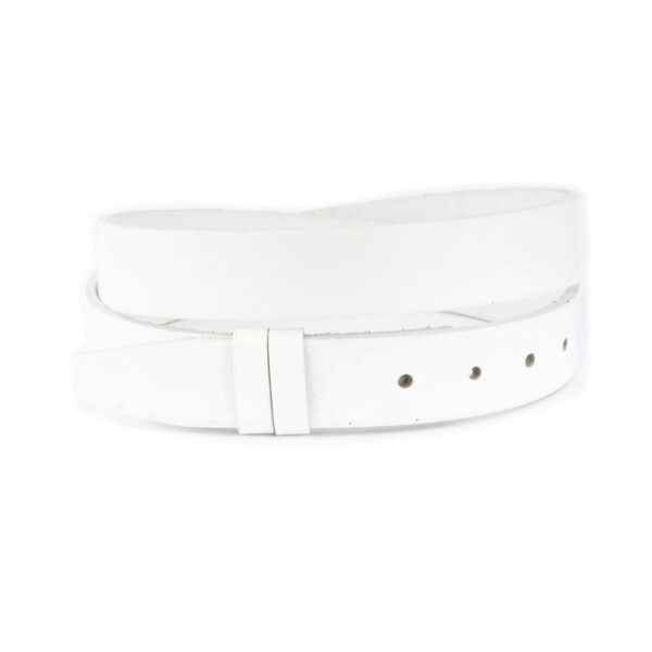 white buffalo leather strap for belt 1 1 8 inch 1 32 22062024 30CUT WHITSMOO