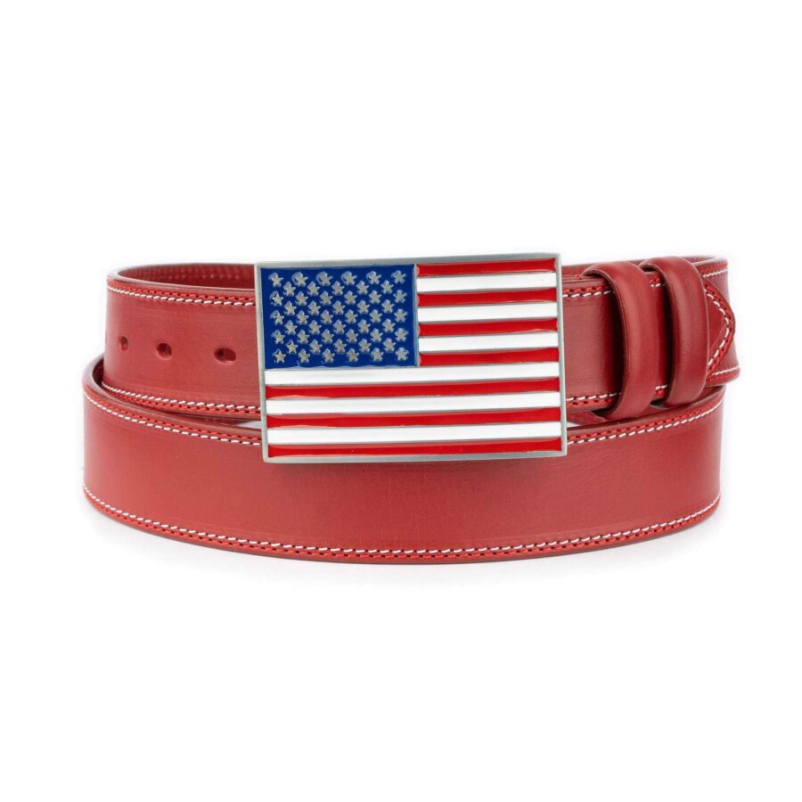 american flag belt thick real leather 1 REDUSA 4032 AML