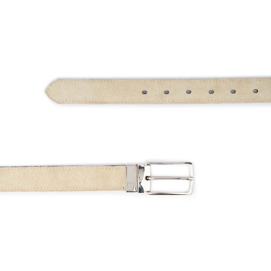 beige suede mens reversible belt 2