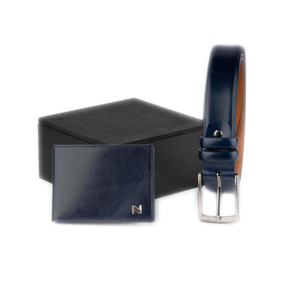 blue leather belt and wallet gift set for men 1 02 02092024 AML