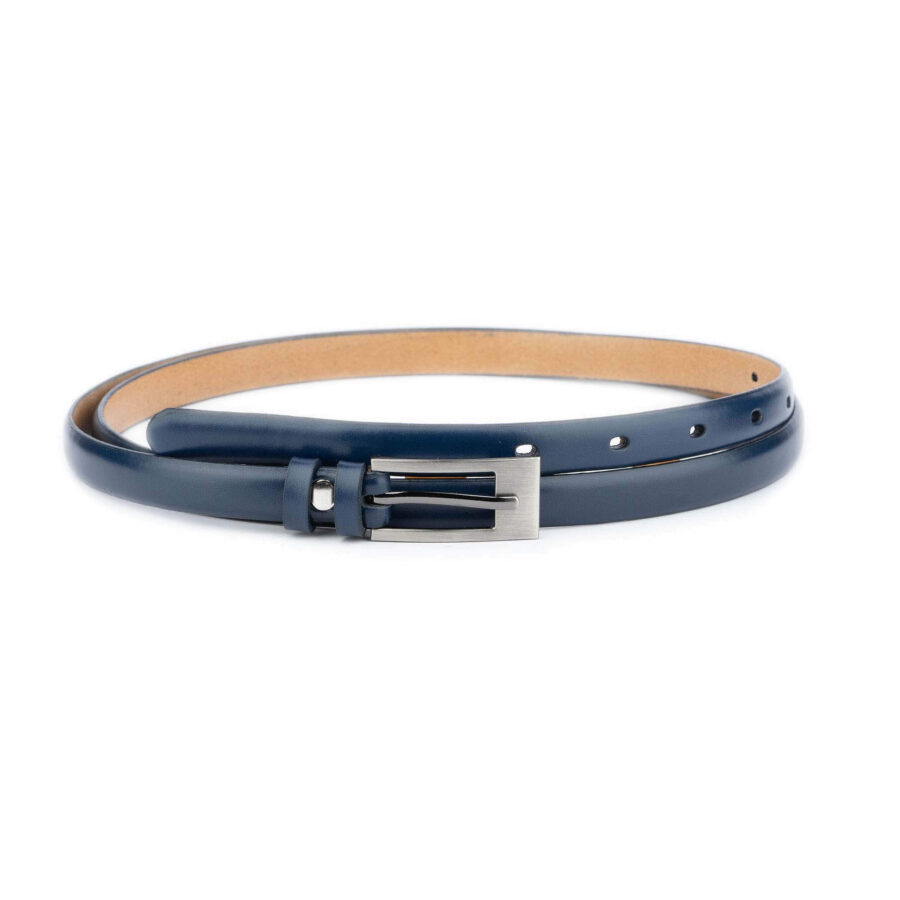 blue skinny leather belt for ladies 1 03 02092024 AML