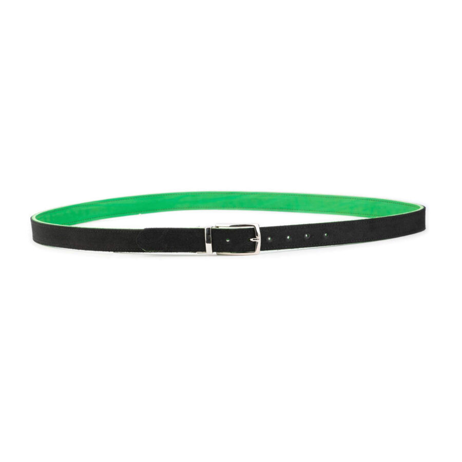 bright green mens leather reversible belt 6